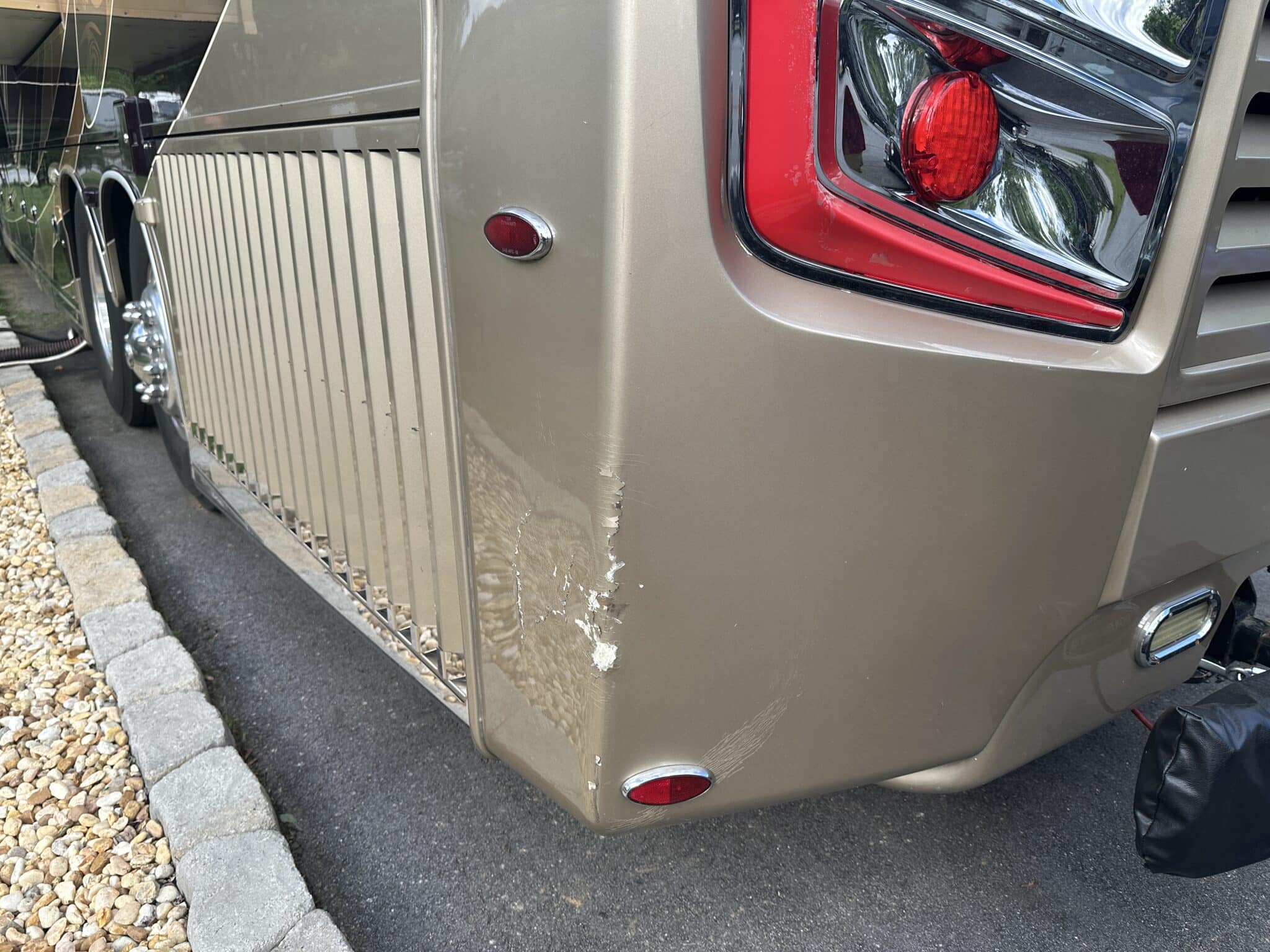 Distant Photo to show how small the right rear damage is.